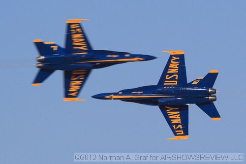 Blue Angels cross over.